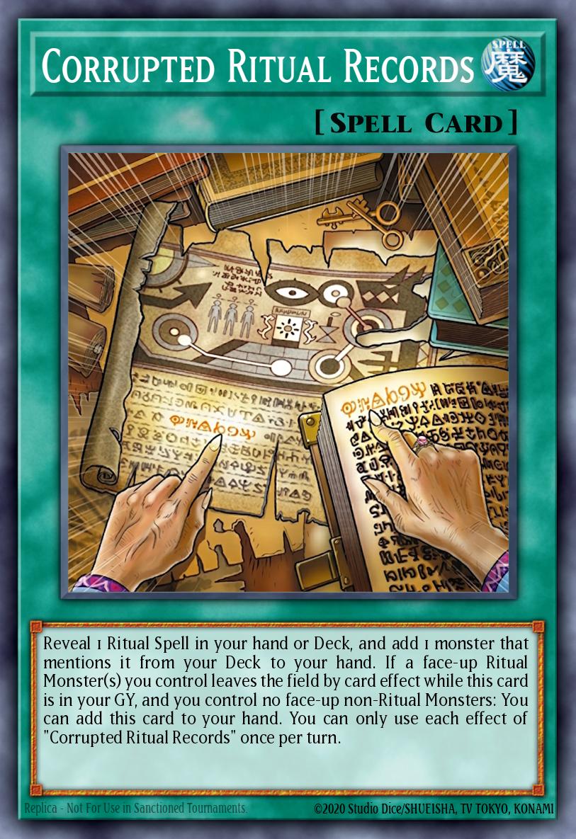Corrupted Ritual Records Yu-Gi-Oh card