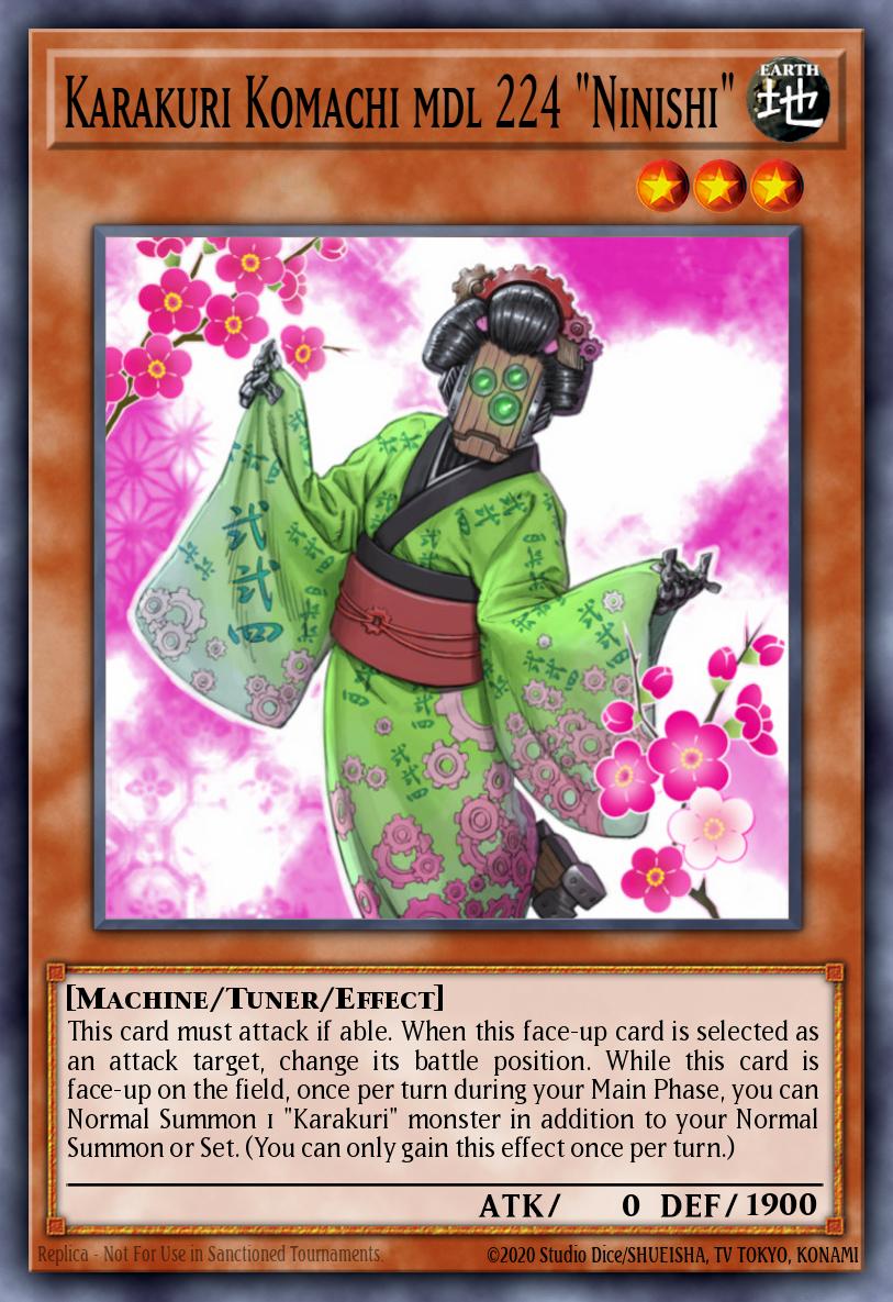 Karakuri Komachi mdl 224 "Ninishi" Yu-Gi-Oh card