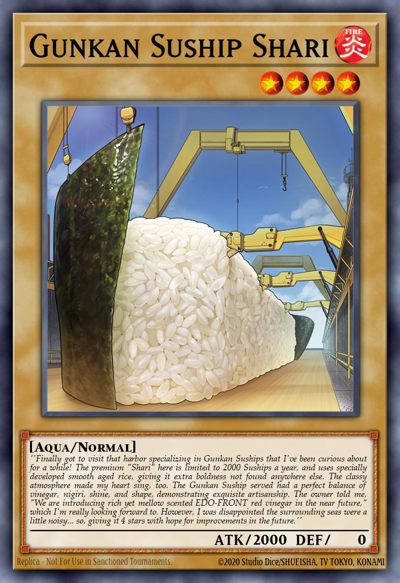 Gunkan Suship Shari Yu-Gi-Oh card