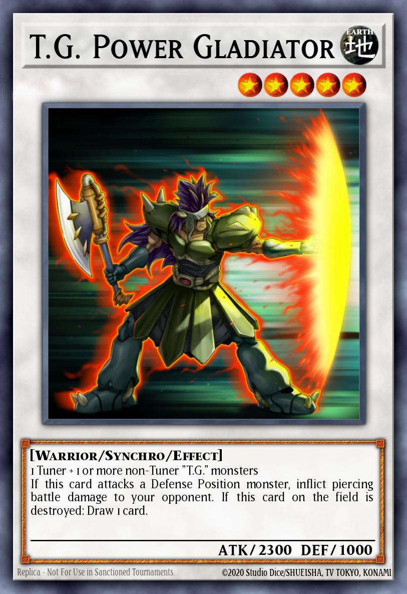 T.G. Power Gladiator Yu-Gi-Oh card