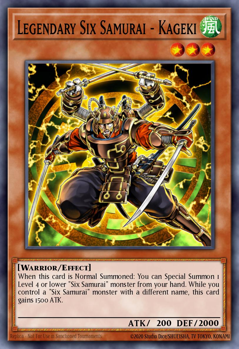 Legendary Six Samurai - Kageki Yu-Gi-Oh card
