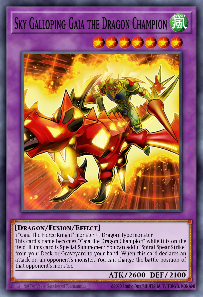 Sky Galloping Gaia the Dragon Champion Yu-Gi-Oh card