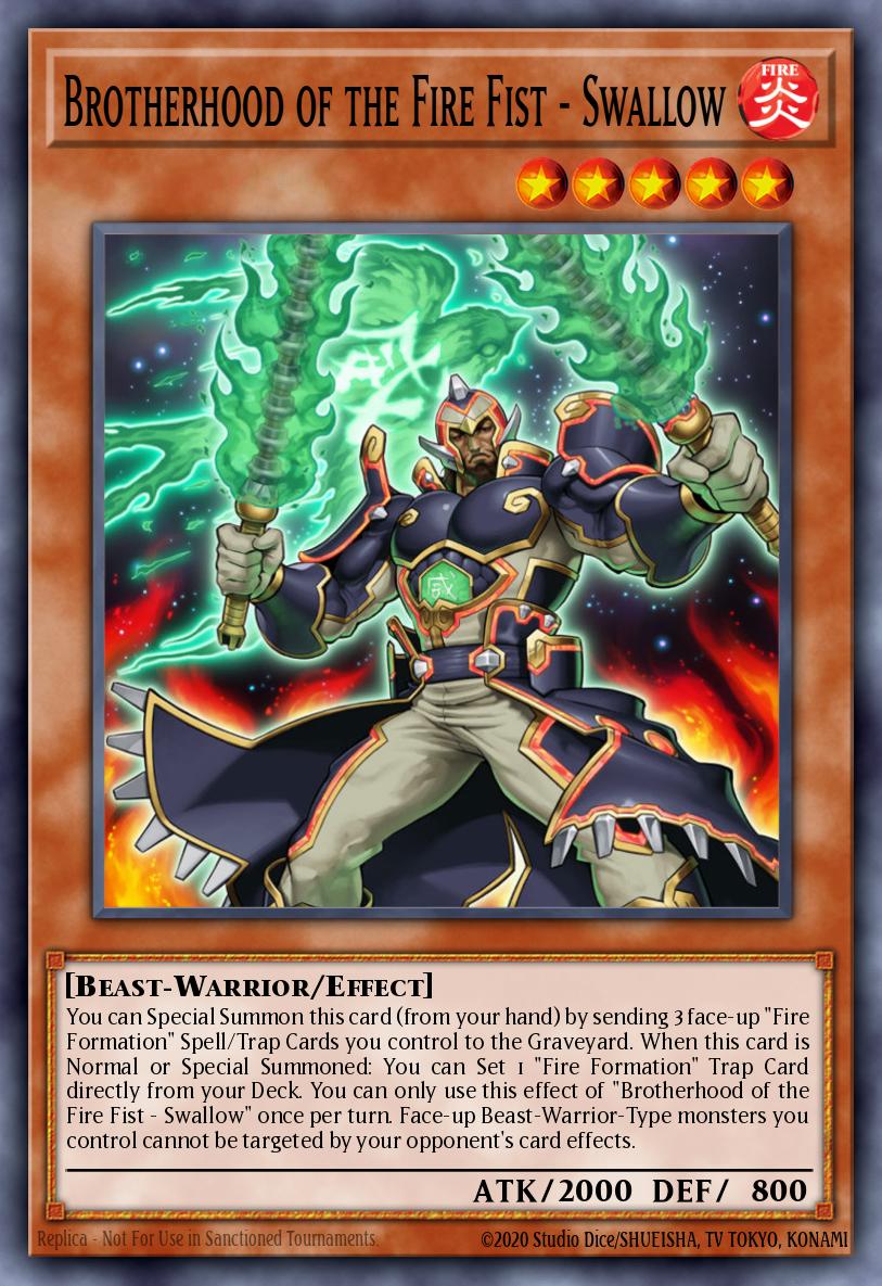 Brotherhood of the Fire Fist - Swallow Yu-Gi-Oh card