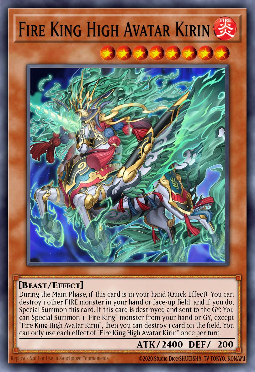 Fire King High Avatar Kirin Yu-Gi-Oh card