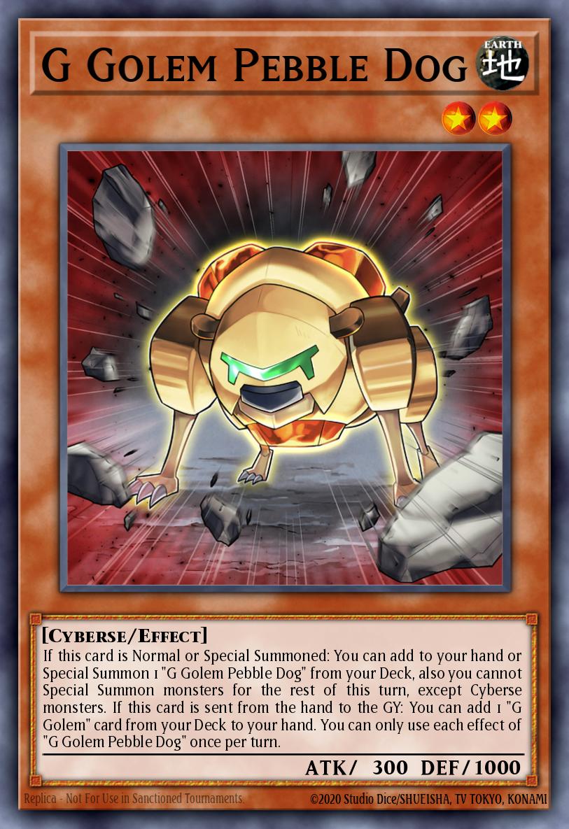 G Golem Pebble Dog Yu-Gi-Oh card