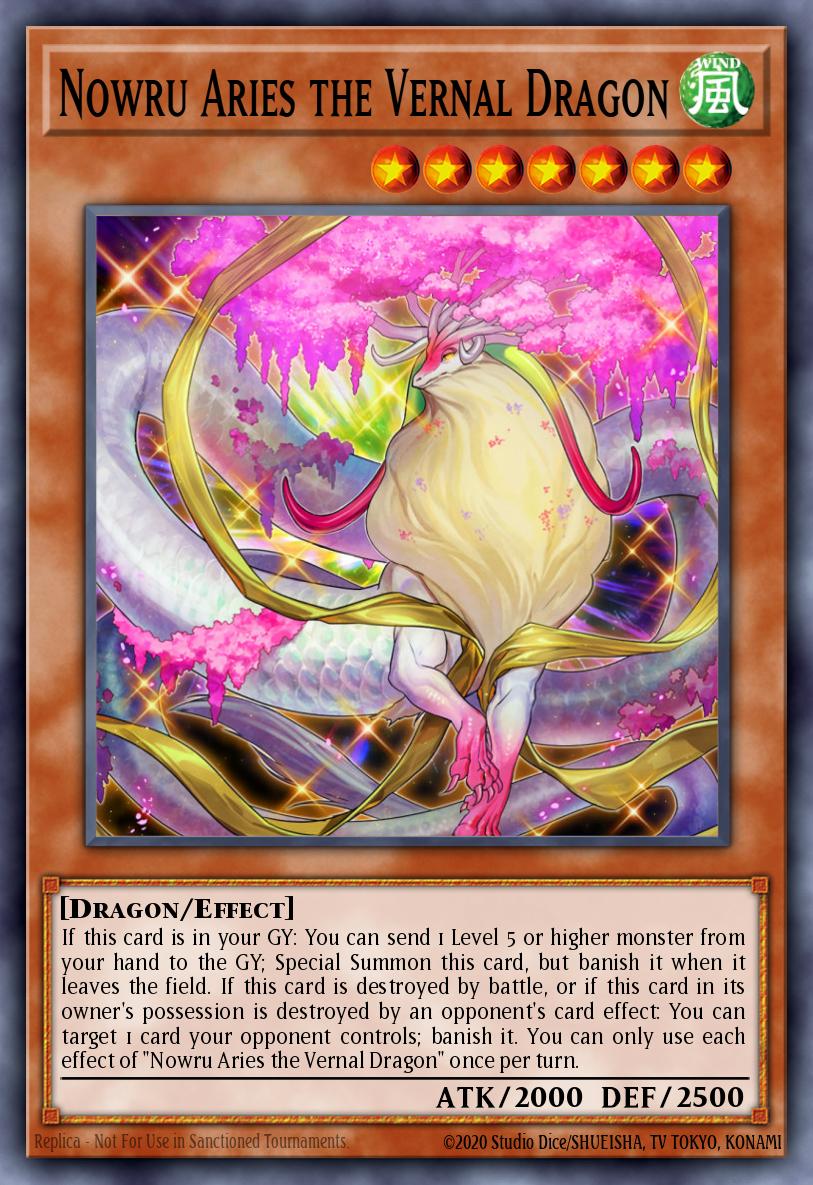 Nowru Aries the Vernal Dragon Yu-Gi-Oh card