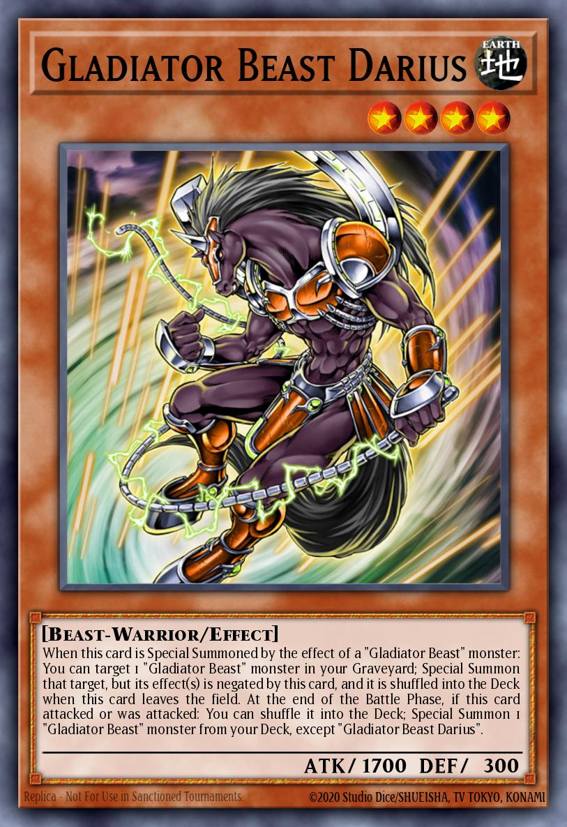 Gladiator Beast Darius Yu-Gi-Oh card