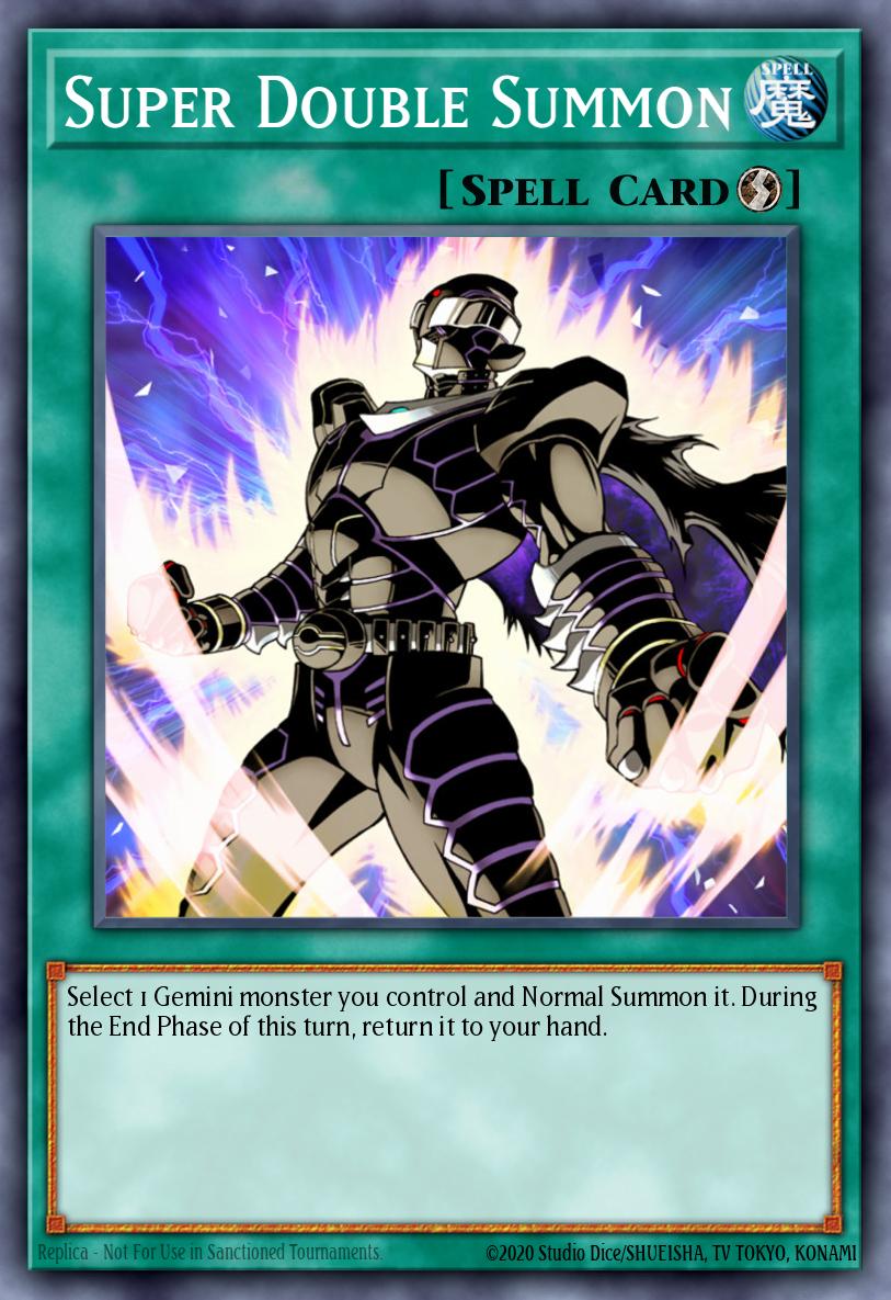 Super Double Summon Yu-Gi-Oh card