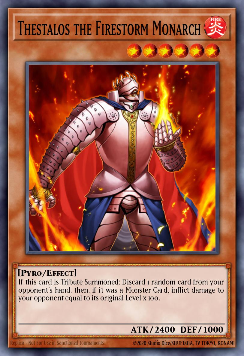 Thestalos the Firestorm Monarch Yu-Gi-Oh card