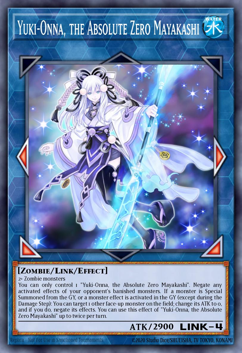 Yuki-Onna, the Absolute Zero Mayakashi Yu-Gi-Oh card
