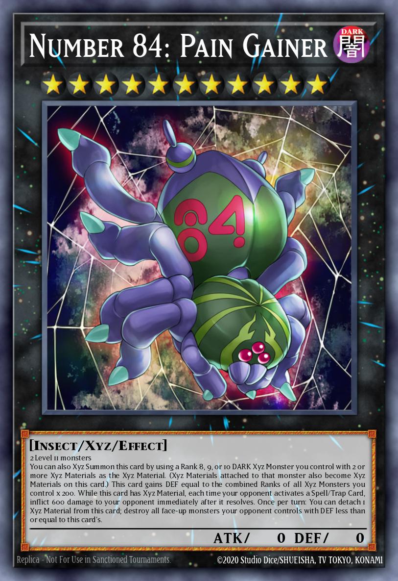 Number 84: Pain Gainer Yu-Gi-Oh card