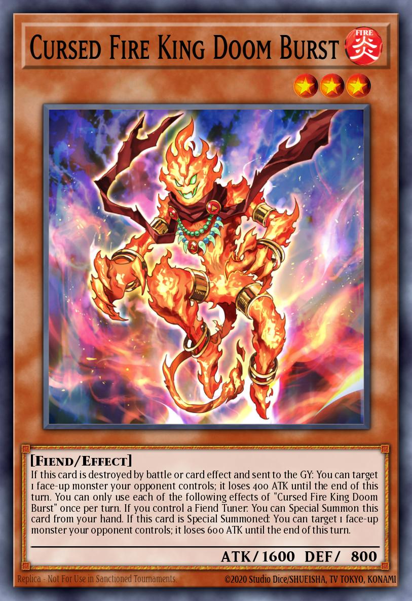 Cursed Fire King Doom Burst Yu-Gi-Oh card
