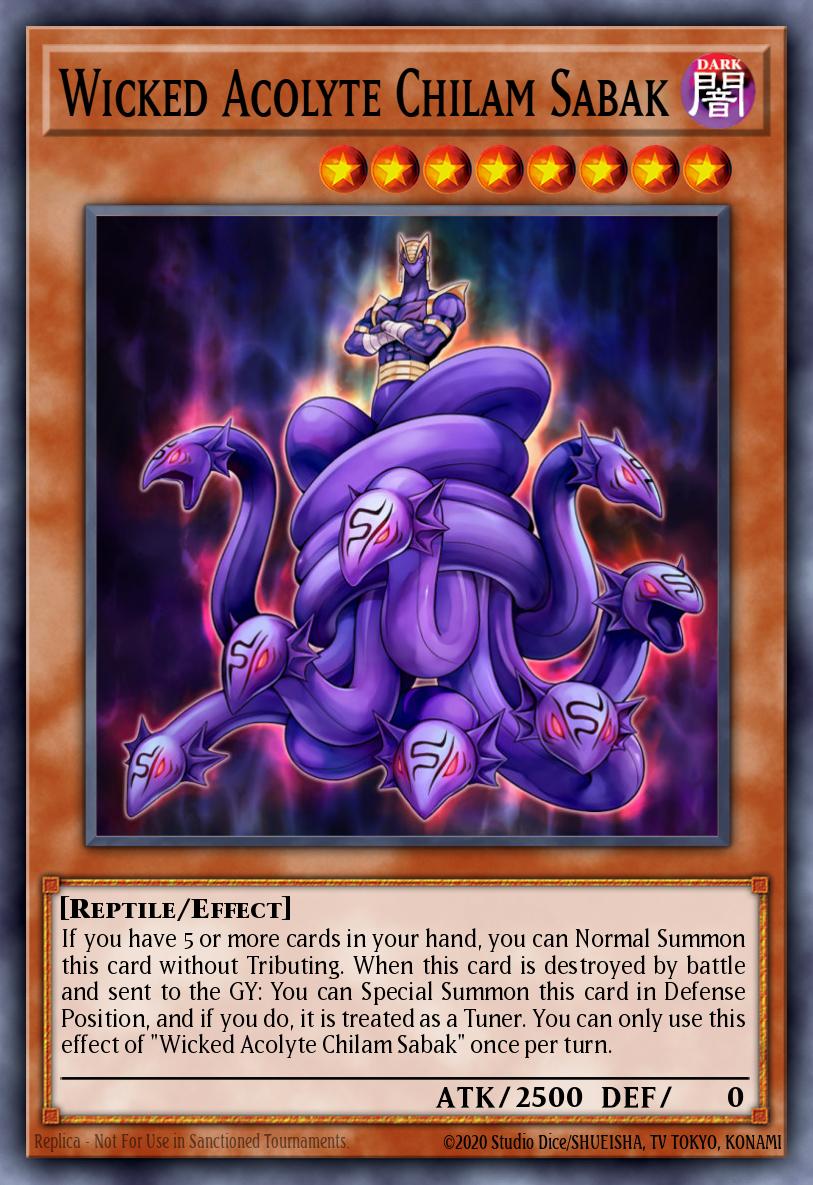 Wicked Acolyte Chilam Sabak Yu-Gi-Oh card