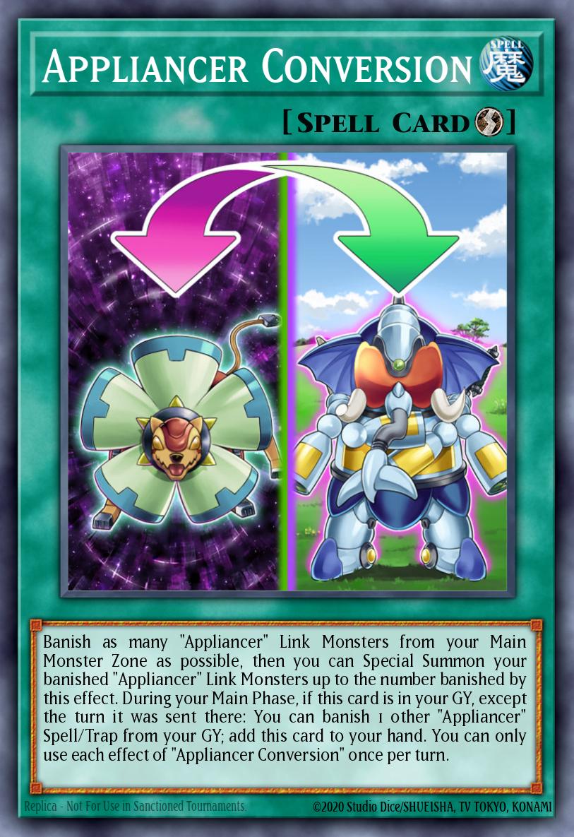 Appliancer Conversion Yu-Gi-Oh card