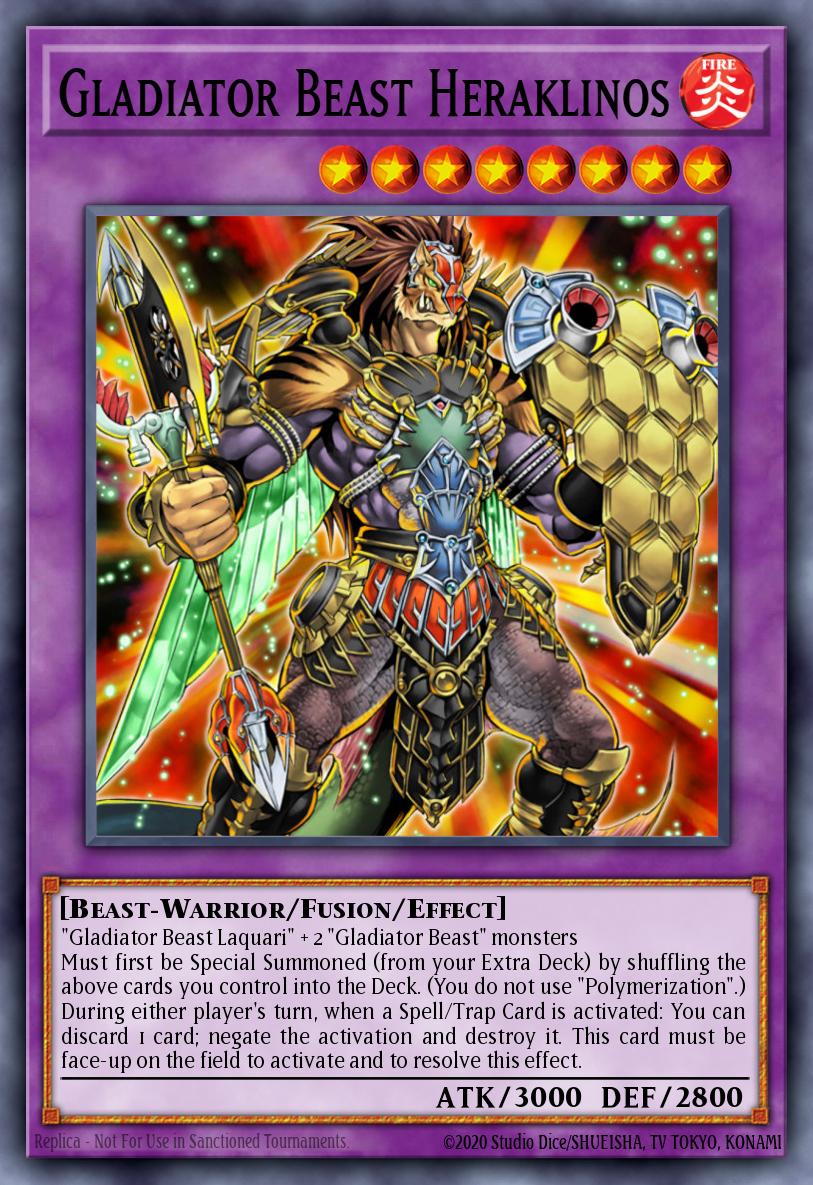 Gladiator Beast Heraklinos Yu-Gi-Oh card