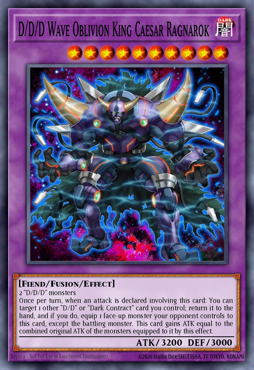 D/D/D Wave Oblivion King Caesar Ragnarok Yu-Gi-Oh card