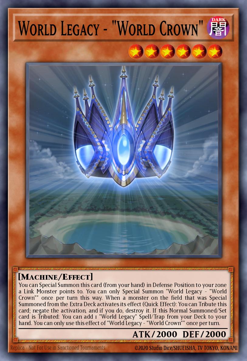 World Legacy - "World Crown" Yu-Gi-Oh card