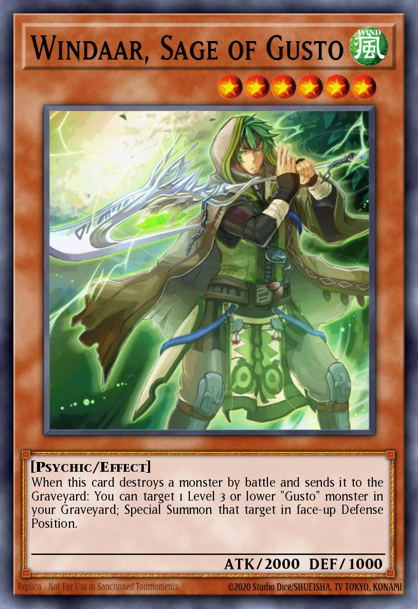 Windaar, Sage of Gusto Yu-Gi-Oh card