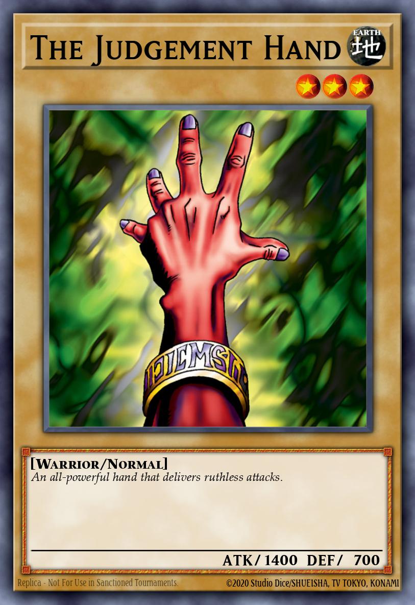 The Judgement Hand Yu-Gi-Oh card