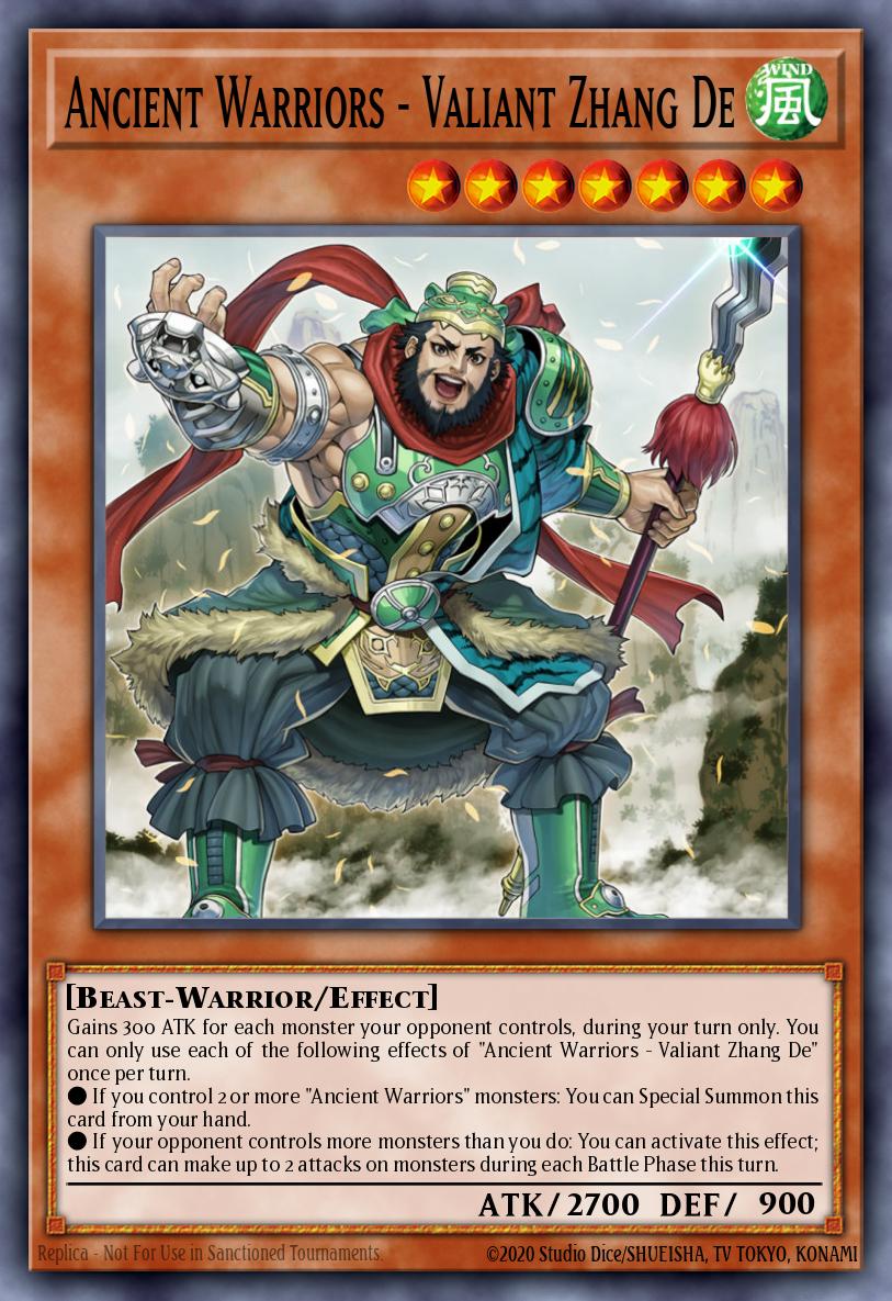 Ancient Warriors - Valiant Zhang De Yu-Gi-Oh card
