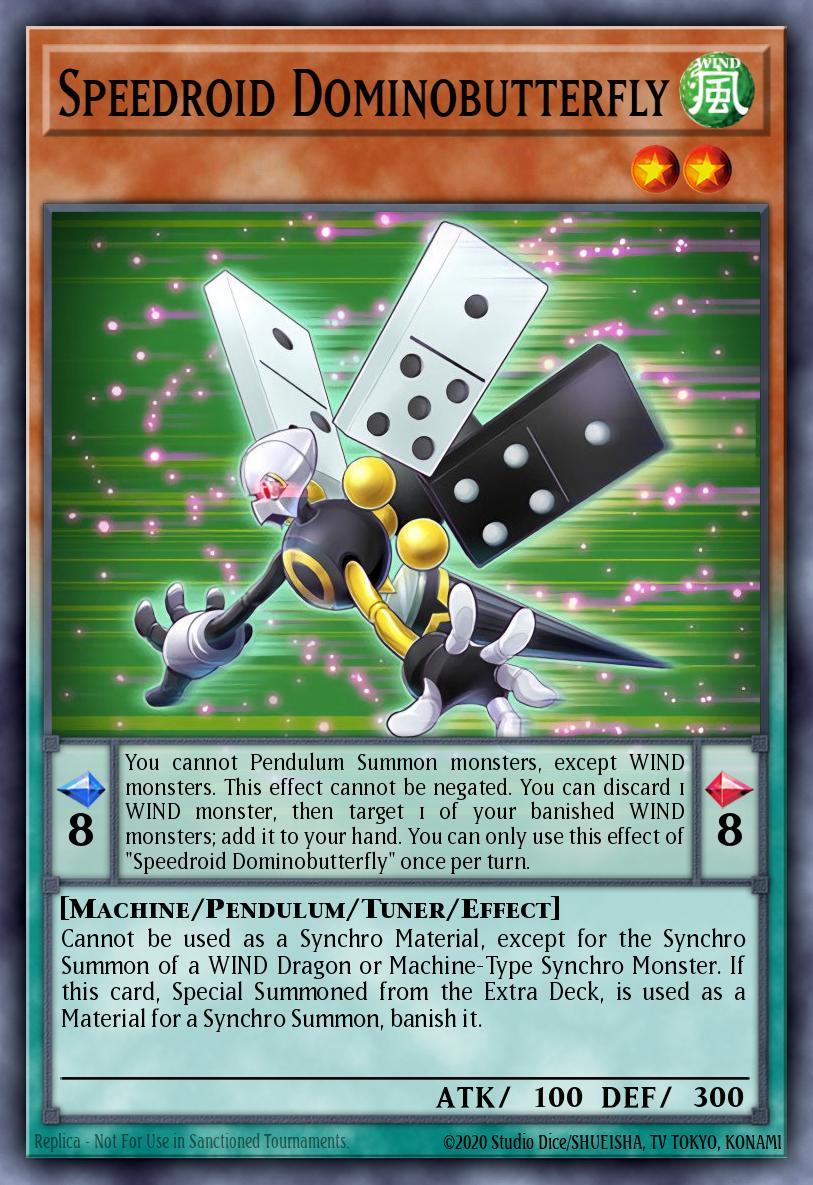 Speedroid Dominobutterfly Yu-Gi-Oh card