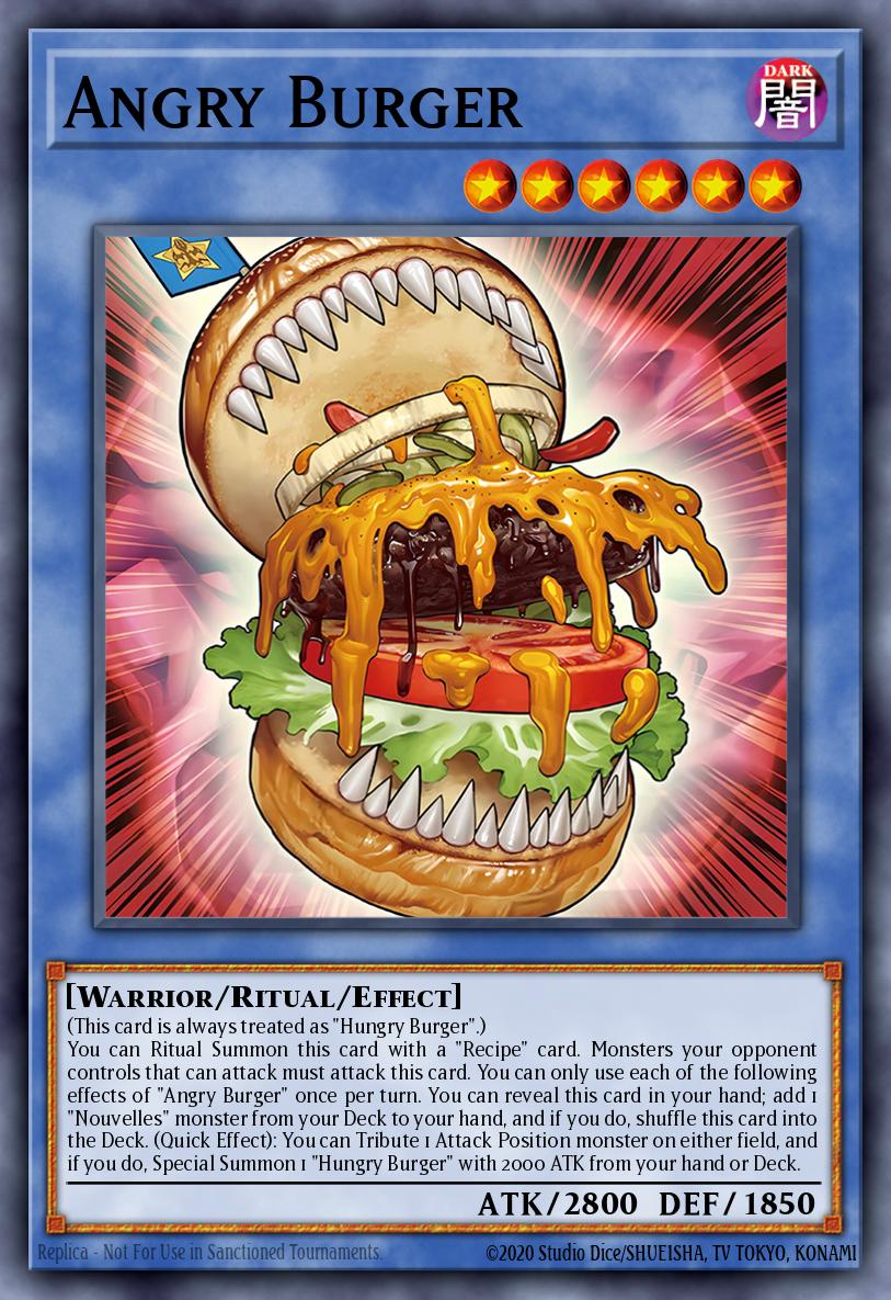 Angry Burger Yu-Gi-Oh card