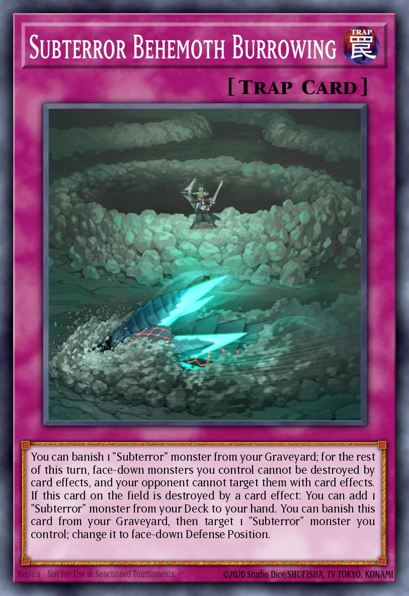 Subterror Behemoth Burrowing Yu-Gi-Oh card