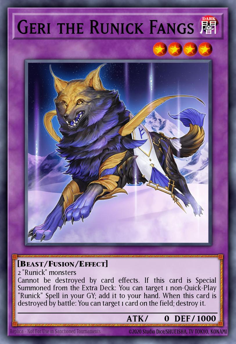 Geri the Runick Fangs Yu-Gi-Oh card