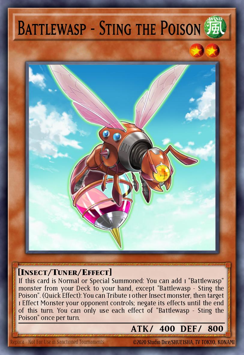 Battlewasp - Sting the Poison Yu-Gi-Oh card