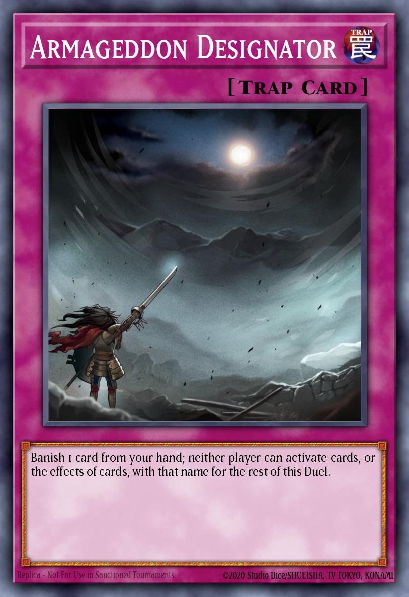 Armageddon Designator Yu-Gi-Oh card