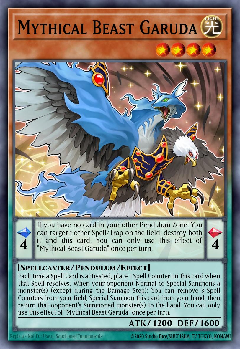 Mythical Beast Garuda Yu-Gi-Oh card