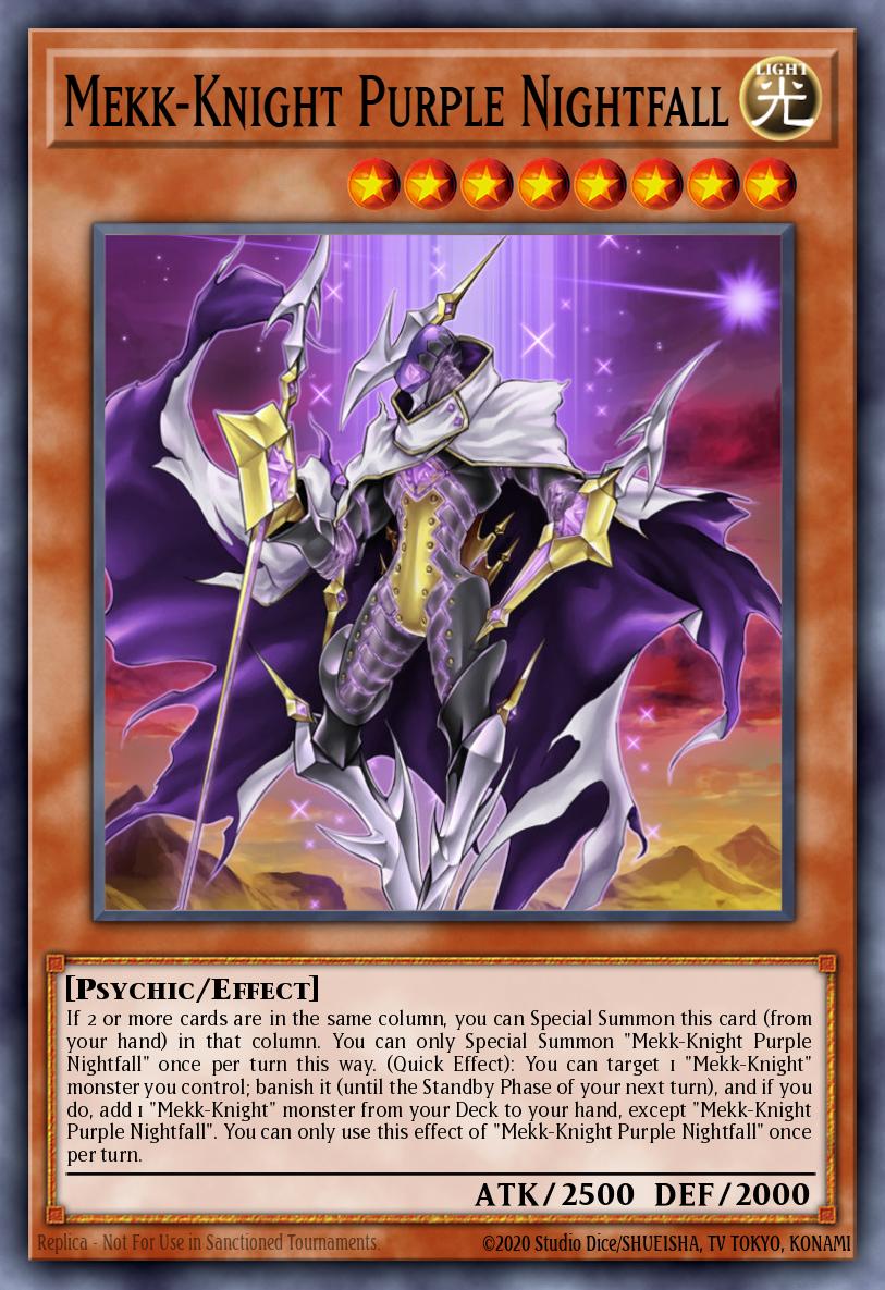 Mekk-Knight Purple Nightfall Yu-Gi-Oh card