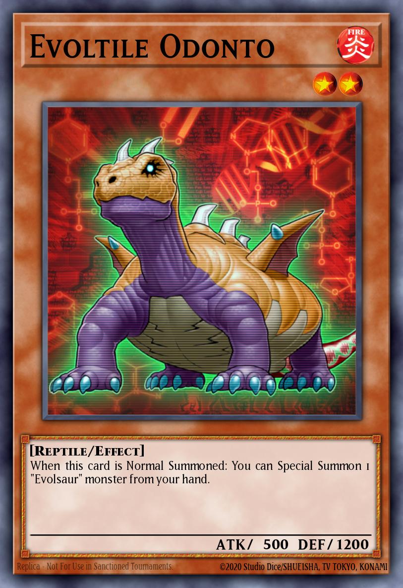 Evoltile Odonto Yu-Gi-Oh card