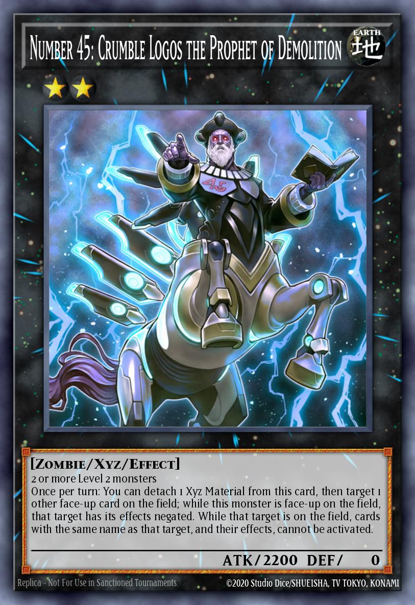 Number 45: Crumble Logos the Prophet of Demolition Yu-Gi-Oh card