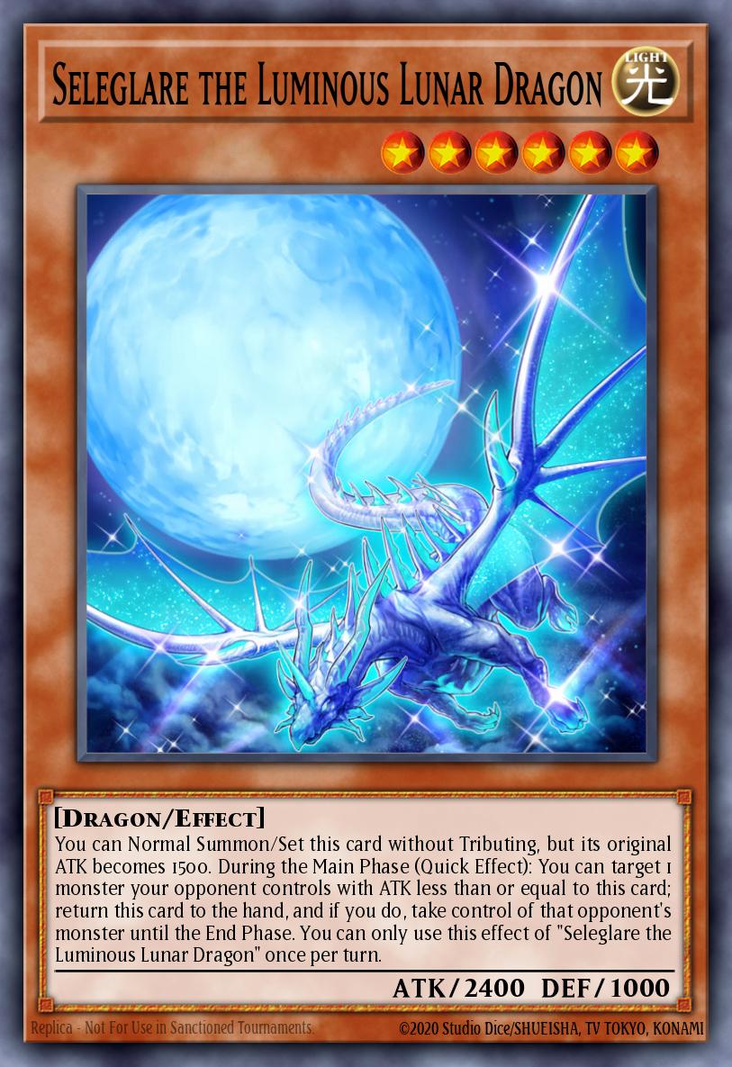 Seleglare the Luminous Lunar Dragon Yu-Gi-Oh card