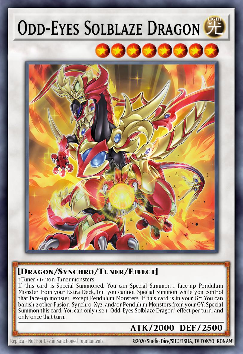 Odd-Eyes Solblaze Dragon Yu-Gi-Oh card