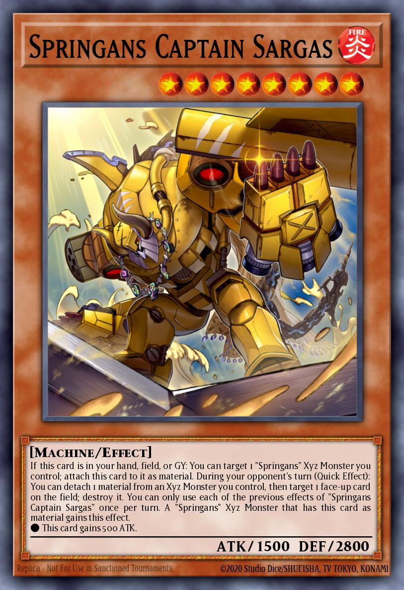 Springans Captain Sargas Yu-Gi-Oh card
