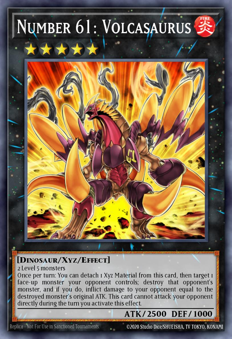 Number 61: Volcasaurus Yu-Gi-Oh card