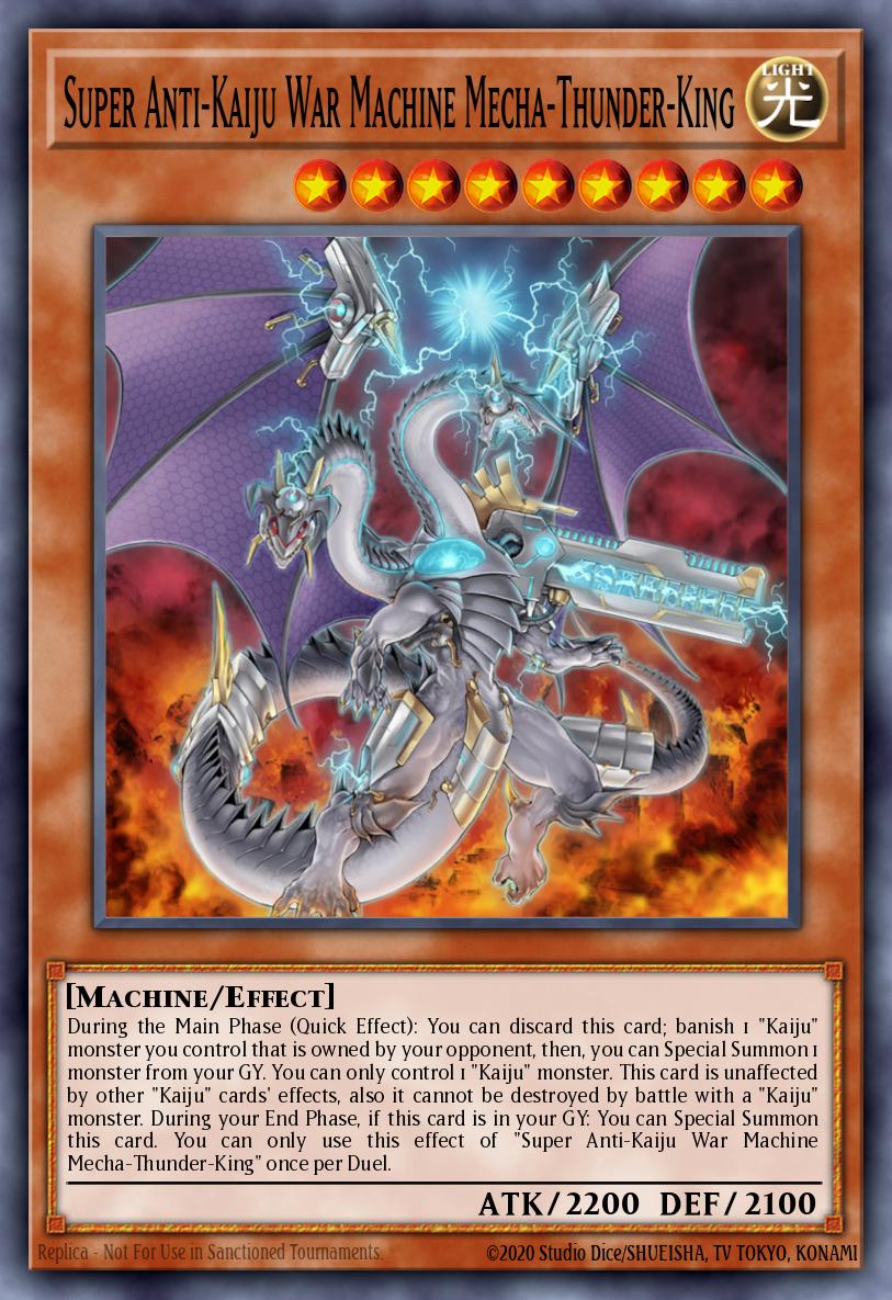Super Anti-Kaiju War Machine Mecha-Thunder-King Yu-Gi-Oh card