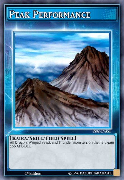 Peak Performance Yu-Gi-Oh card