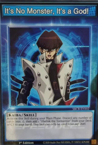 It's No Monster, It's a God! Yu-Gi-Oh card