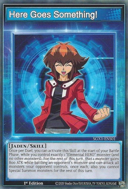 Here Goes Something! Yu-Gi-Oh card