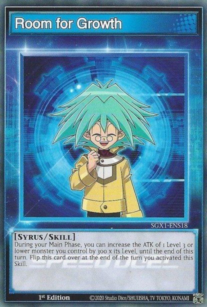 Room for Growth Yu-Gi-Oh card