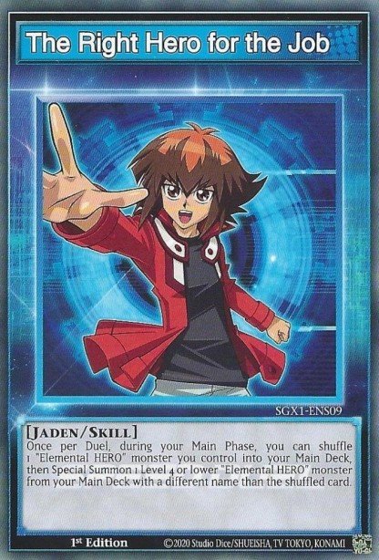 The Right Hero for the Job Yu-Gi-Oh card