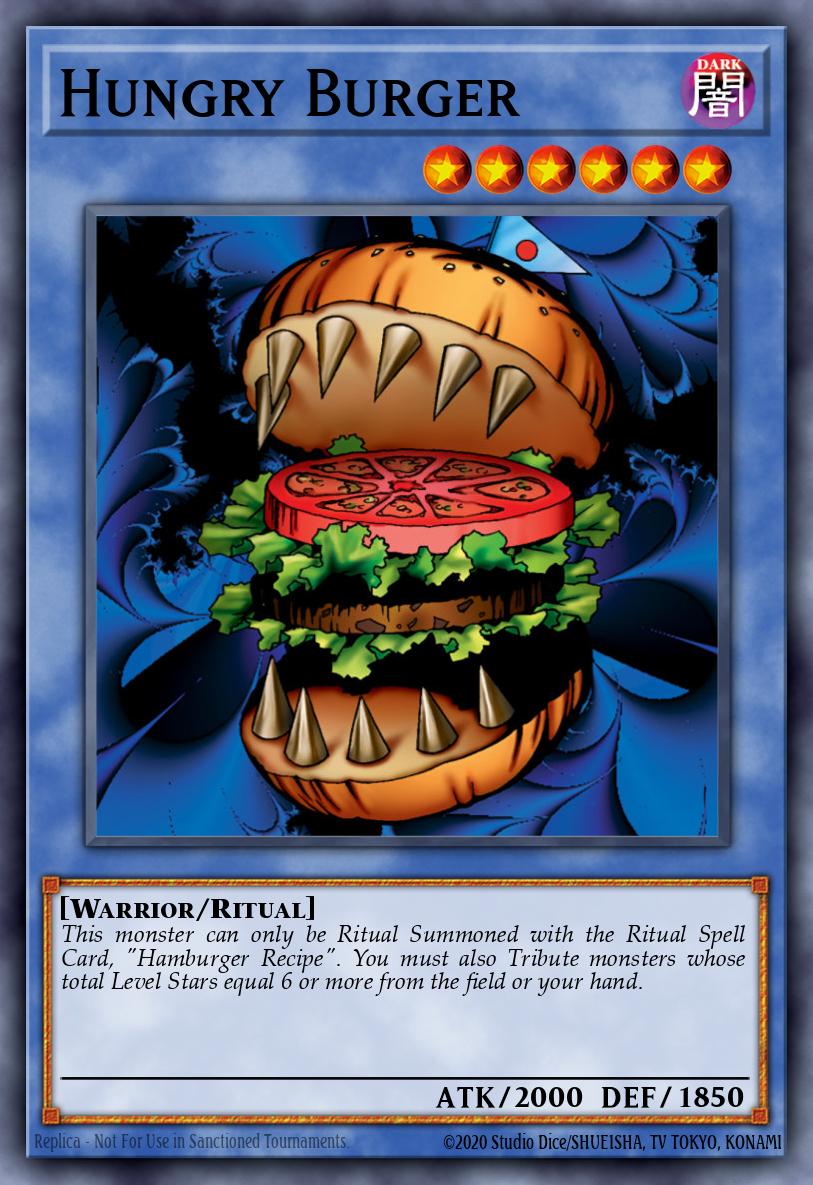 Hungry Burger Yu-Gi-Oh card