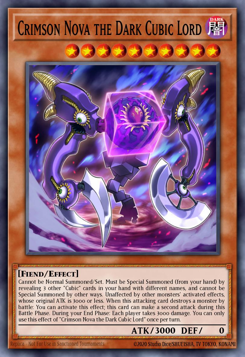 Crimson Nova the Dark Cubic Lord Yu-Gi-Oh card