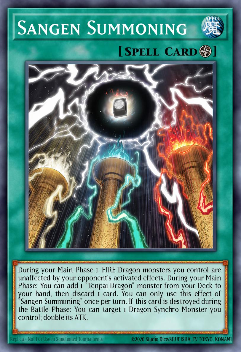 Sangen Summoning Yu-Gi-Oh card