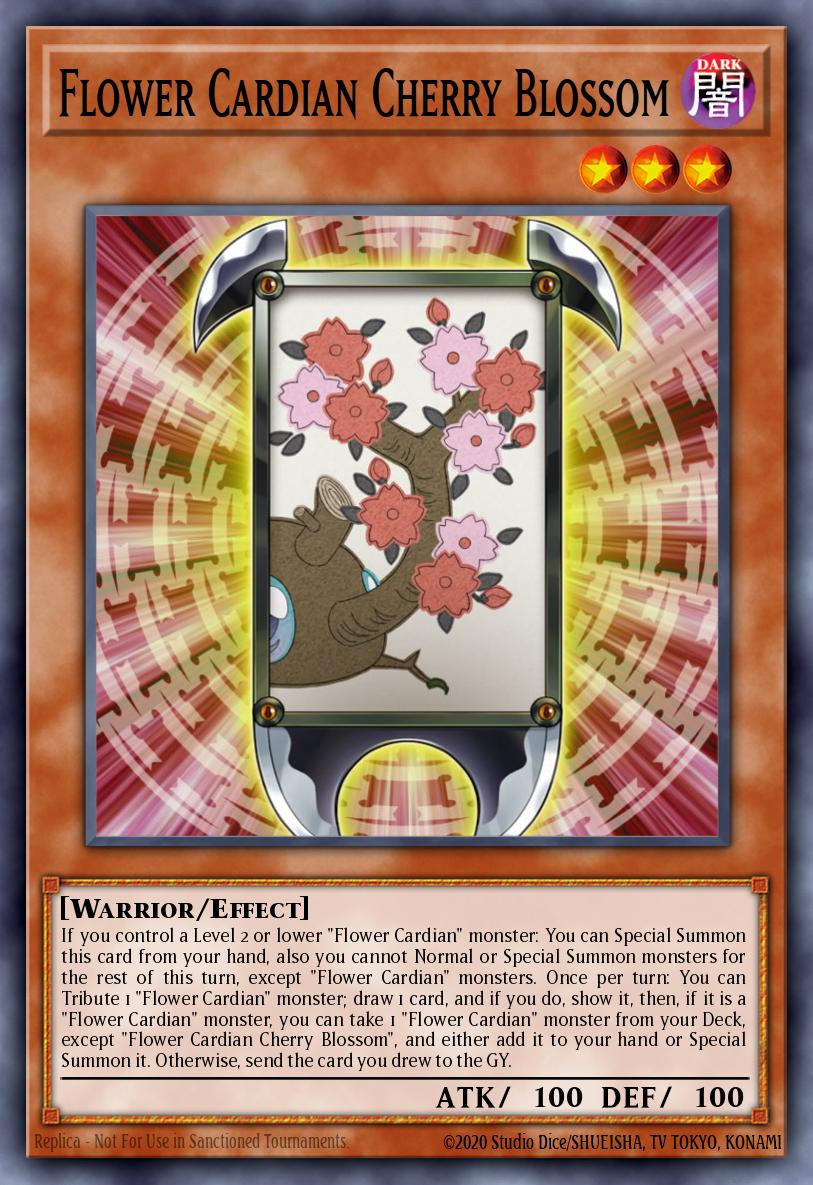 Flower Cardian Cherry Blossom Yu-Gi-Oh card