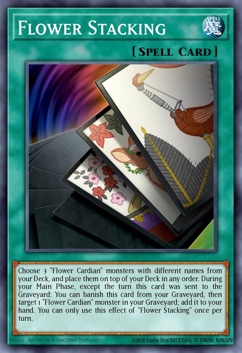 Flower Stacking Yu-Gi-Oh card
