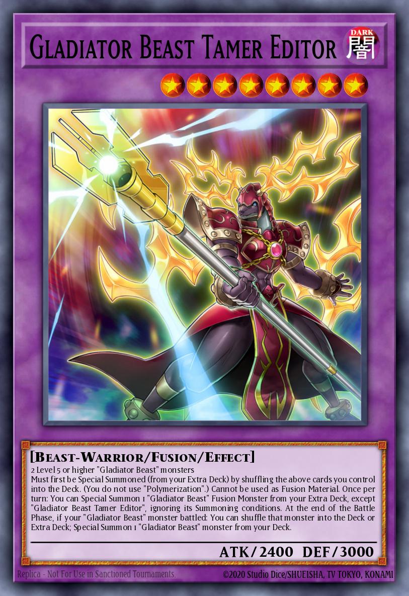 Gladiator Beast Tamer Editor Yu-Gi-Oh card